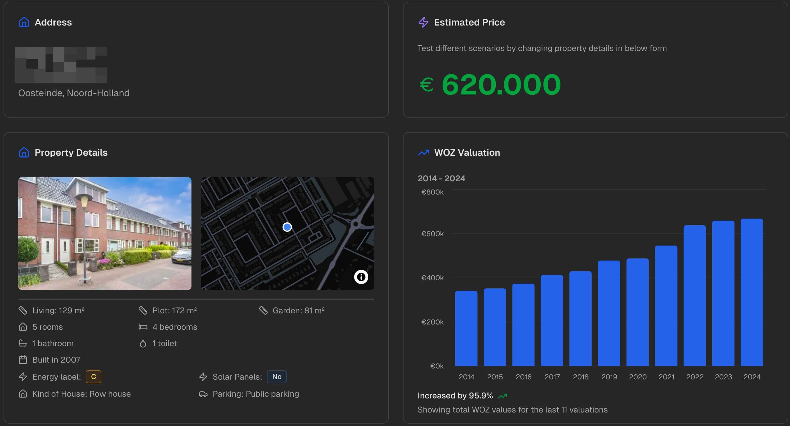 Instant price estimate