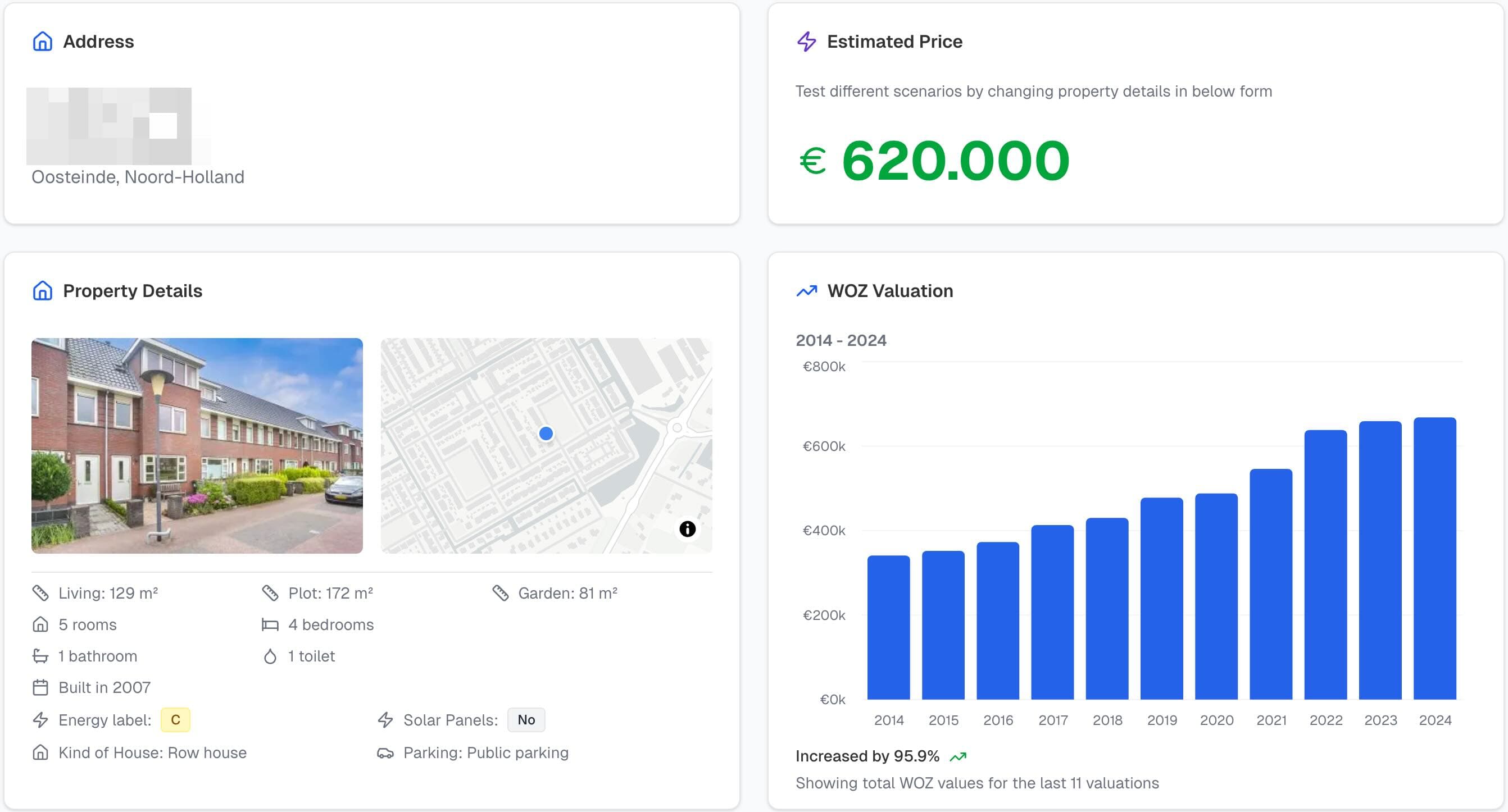 Instant price estimate